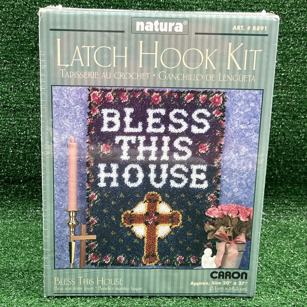 Natura Caron Bless This House Christian Latch Hook Kit R891 New Sealed